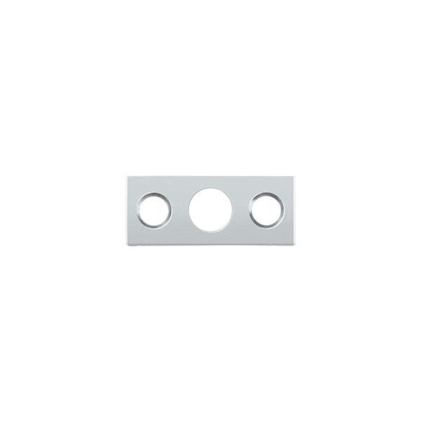 Solid Brass Strike Plate For 7 Flush Bolt, Polished Chrome Finish, 10PK